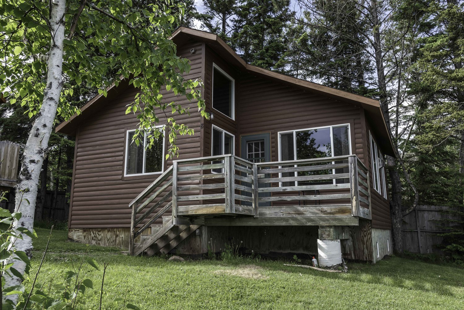 Quaking aspen cottage, in the woods
