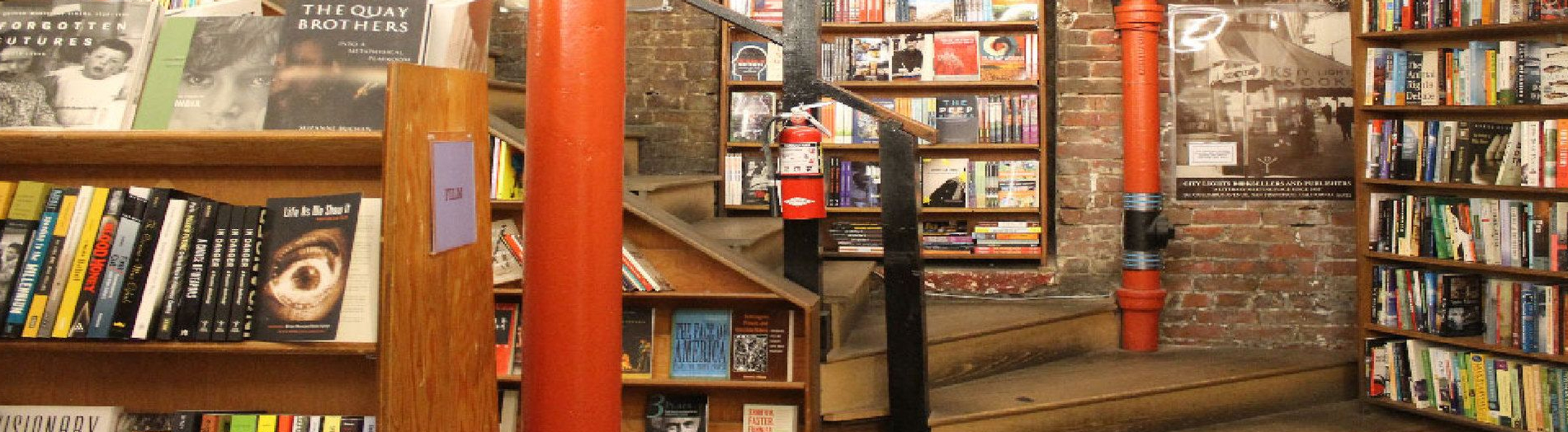 Stairs inside of the book shoppe